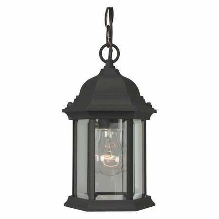 CRAFTMADE Hex Style Cast 1 Light Outdoor Pendant in Textured Black Z291-TB